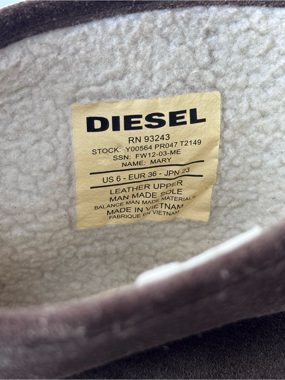 DIESEL Moto Biker Buckle Lined Leather Suede Boots Women’s Size 6 - Picture 10 of 10